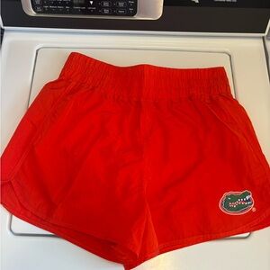 Orange Gator Athletic Shorts with Logo